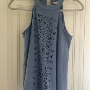 Altar'd State Blue Laser-Cut Tank Top